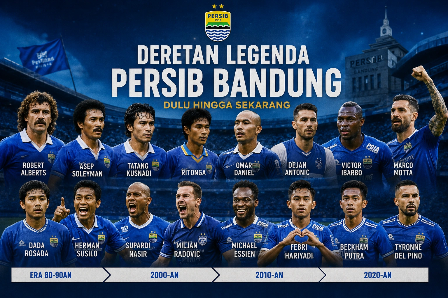 25 Pemain Legenda Persib Bandung Sepanjang Masa, Ada Idola Bobotoh dari Era 80-an hingga Sekarang