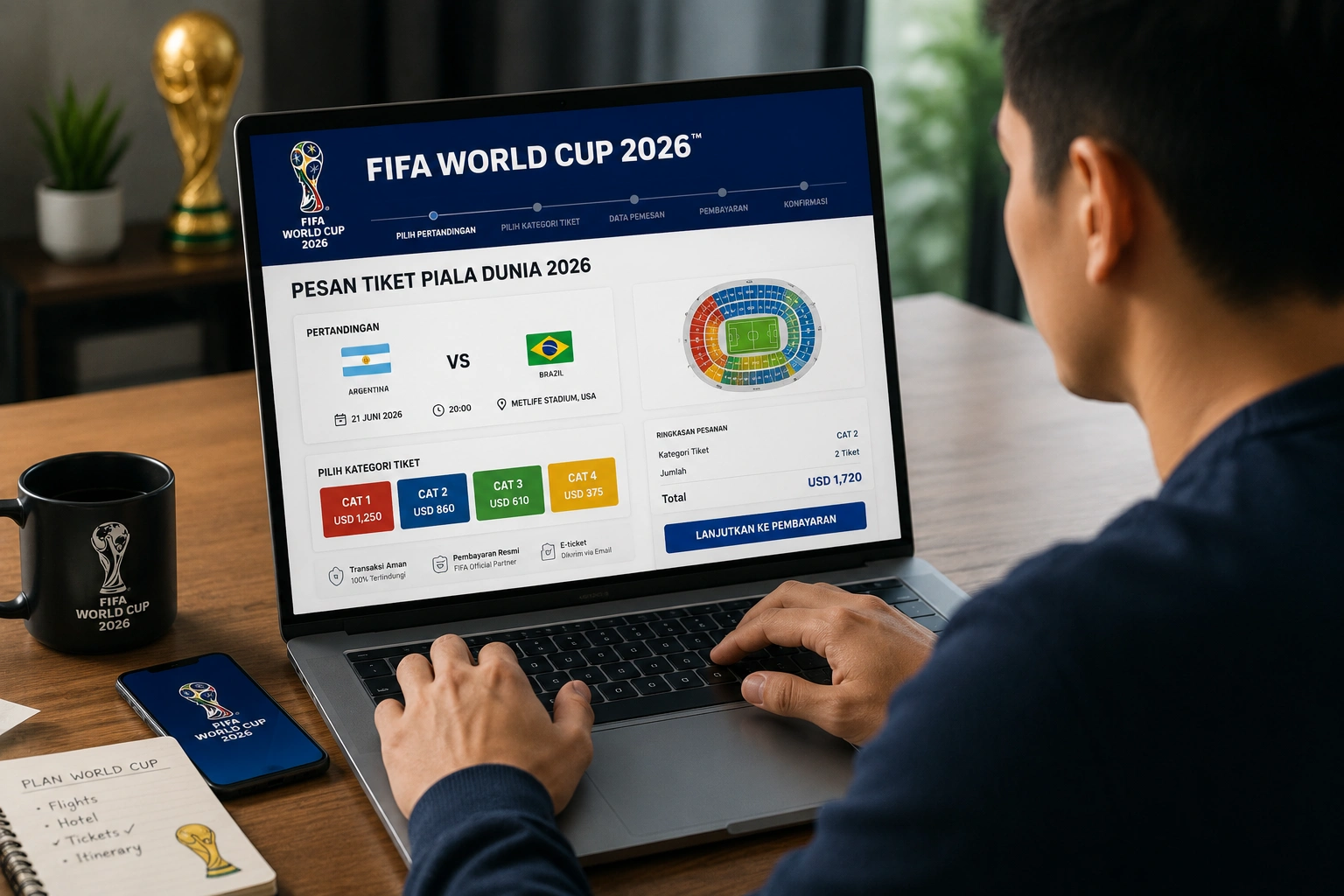 Cara Beli Tiket Piala Dunia 2026, Cek Harga & Situs Resminya