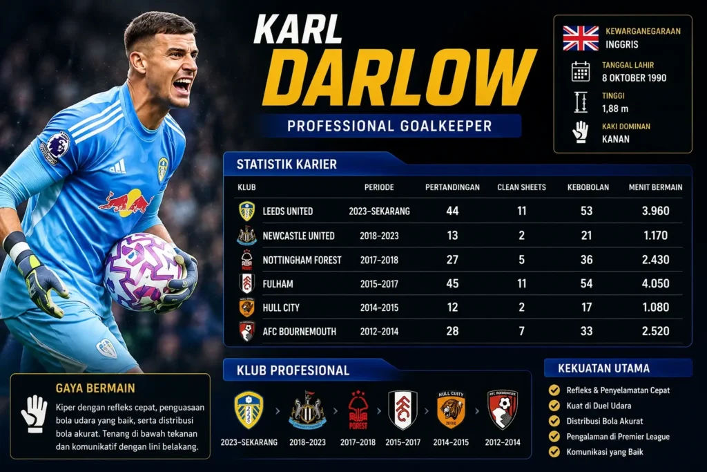 Karl Darlow Statistik 2026