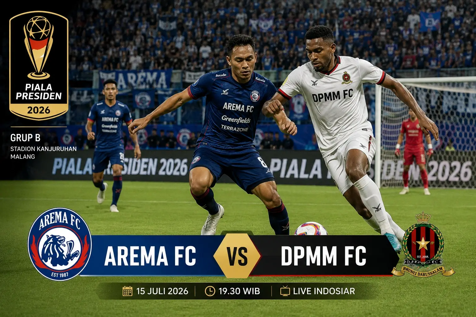 Prediksi Arema FC vs DPMM FC 2026: Statistik, Head to Head dan Lineup
