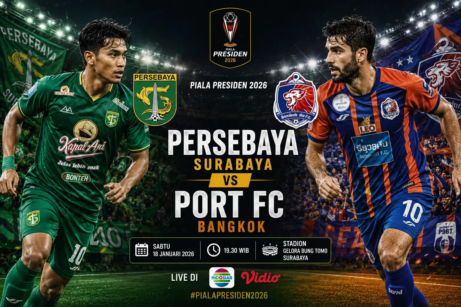 Prediksi Persebaya Surabaya vs Port FC Piala Presiden 2026