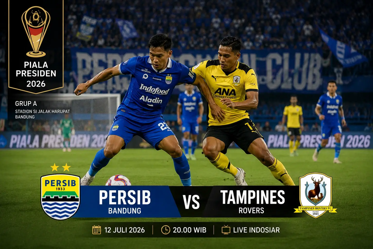 Top Duel Persib vs Tampines di Piala Presiden 2026