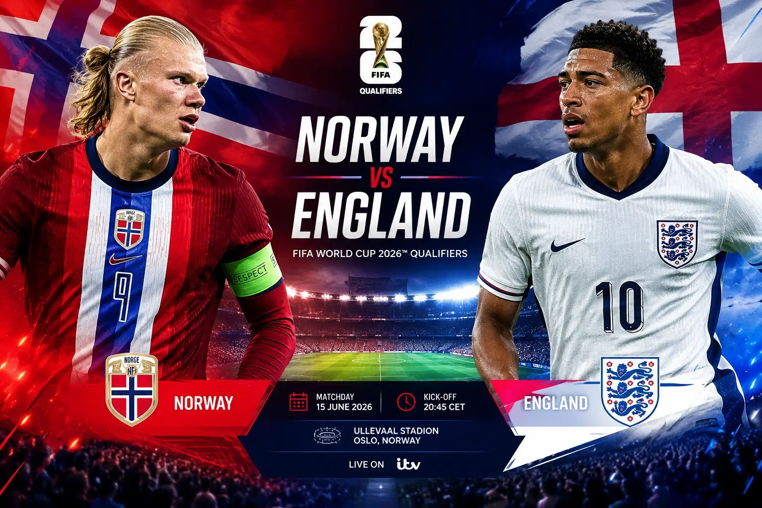Prediksi Skor Norwegia vs Inggris 2026 dan Head to Head