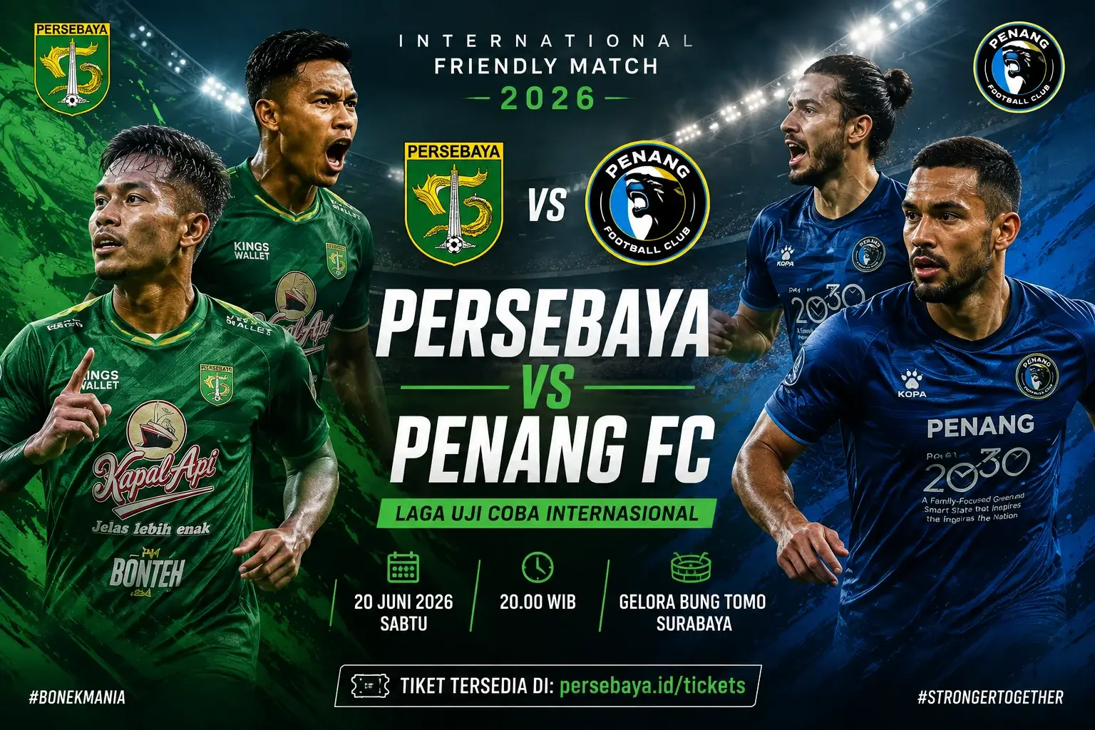 Jadwal Persebaya vs Penang FC dan Link Tempat Menontonnya