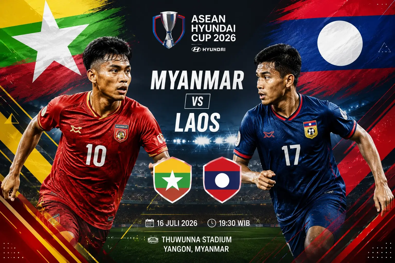 Lineup dan Prediksi Skor Myanmar vs Laos di ASEAN Cup 2026