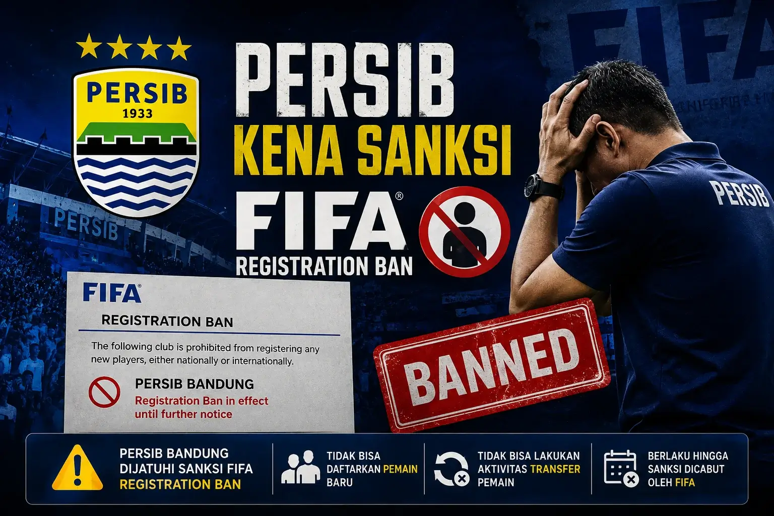 Persib Kena Sanksi FIFA Registration Ban: Manajemen Buka Suara, Langkah Ini Dijanjikan!