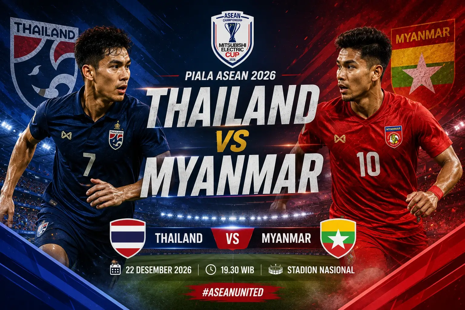 Prediksi Skor Thailand vs Myanmar & Lineup Piala Asean